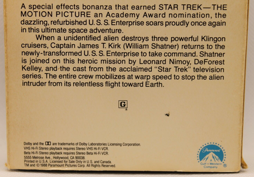 Star Trek The Motion Picture VHS 1988 Special Longer Version Science Fiction - Picture 7 of 11
