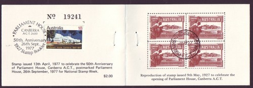 1977 NATIONAL STAMP WEEK BOOKLET - EXPLODED FORMAT AS PER PHOTOS - Imagen 3 de 5