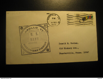 NORFOLK 1972 Apollo 17 US Navy Atlantic Recovery Force Space Spatial Cancel Cove