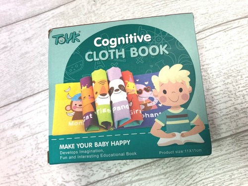 Toyk 8-in-1 Cognitive Cloth Book Set Animal Alphabet Baby Toddler Gifts NEW