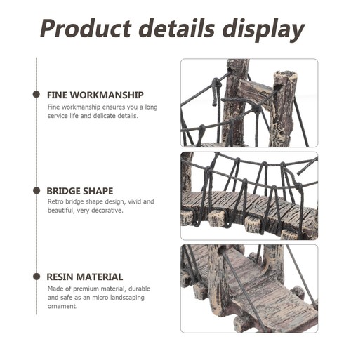 2PCS Mini Bridge Staute DIY Landscaping Decor Resin Bridge Shape Bonsai Decor - Bild 5 von 10