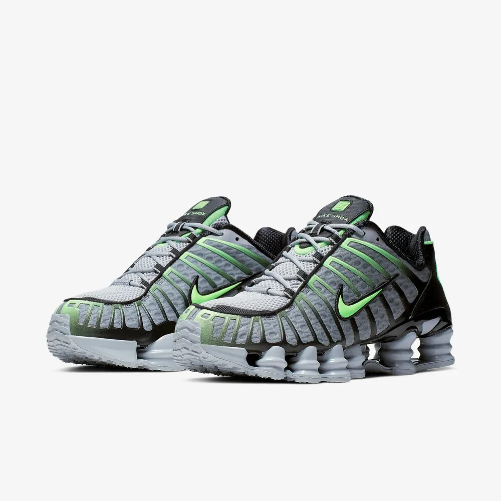 Nike Shox TL Wolf Grey Lime Blast Black 6-13 Size AV3595-005