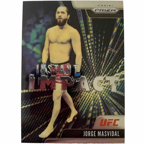 PRIZM JORGE MASVIDAL 2021 Prizm UFC Instant Impact Card #10 Panini Gamebred - Picture 1 of 3