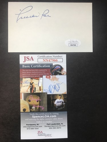 Preacher Roe AUTOGRAPHED 3x5 Index Card MLB BROOKLYN DODGERS JSA CERTIFIED AUTO! - Picture 2 of 6