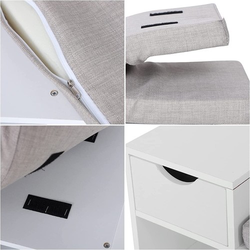 Banco de zapatos de entrada zapatos estante de gabinete con cojín de asiento organizador de almacenamiento de zapatos - Imagen 15 de 30