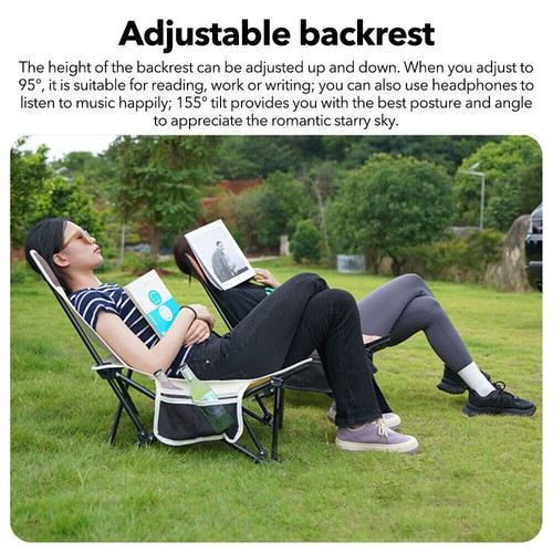 2-in-1 Campingstuhl Klappstuhl Outdoor Angelstuhl Camping Garten faltbar Halter - Bild 13 von 48