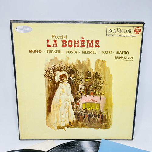 Puccini La Boheme RCA Victor Metropolitan Opera LP Record Vinyl Box Set 3 LP - Picture 5 of 8