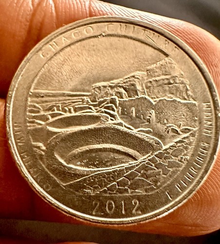 2012 P America the Beautiful New Mexico Chaco Culture Quarter Grease Error Coin - Picture 2 of 4