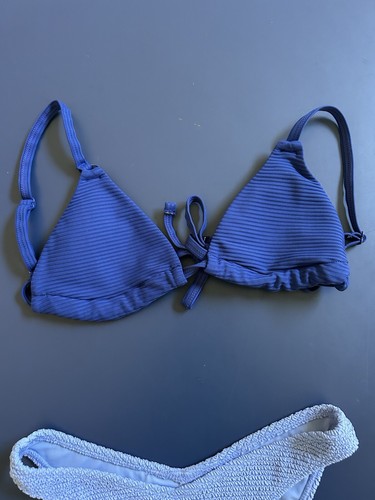Women’s Pacsun Blue Bikini Set, Adjustable Padded Top Size M, Size XS Bottoms - Picture 9 of 10
