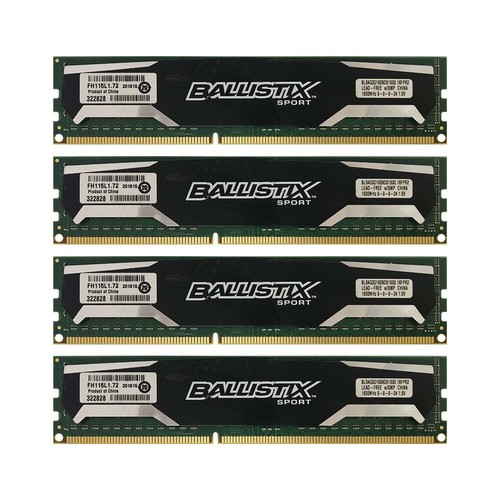 16GB 8GB 4GB Crucial Ballistix Sport PC3-12800U DDR3-1600MHz DIMM Desktop Memory - Picture 5 of 15