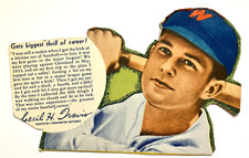 CECIL TRAVIS/wash SENATORS-1936 WHEATIES cereal box panel HAND-CUT baseball card