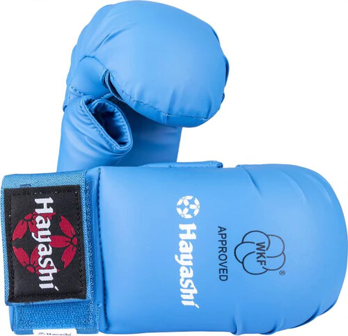 SET SPARRING HAYASHI NUOVO GUANTO TSUKI Shin Guard Pad Stivali OMOLOGATI WKF ATTREZZATURA DA COMBATTIMENTO - Foto 10 di 31