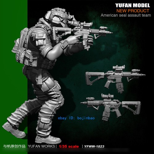 Kit Modelo Soldado 1/35 Sin Pintar American Seal Assault Team Soldier YuFan Modelo - Imagen 1 de 3