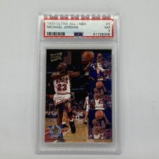 Michael Jordan All NBA Insert 1993 Fleer Ultra Basketball #2 PSA 7 Near Mint