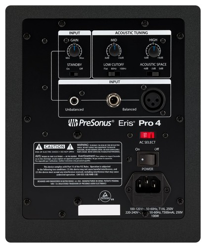 Presonus Eris Pro 4 Powered 4" Coaxial 2-Way Powered Studio Monitor Speaker - Picture 3 of 5