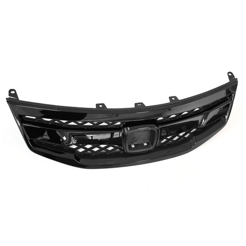 Glossy Black Mesh Grill For 2011 2012 Honda Accord Front Bumper Upper Grille - Picture 2 of 19