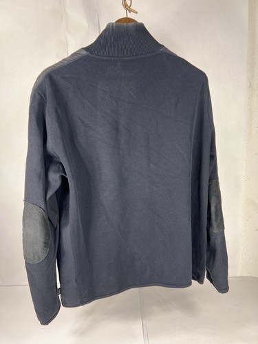 HUGO BOSS Sweater Half 1/4 Zip Mock-Neck Wool Sweatshirt XL Navy Blue Sport - Picture 9 of 15