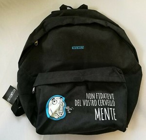 Zaino Scuola americano iMEMES Non fidatevi del vostro cervello Mente Meme |  eBay