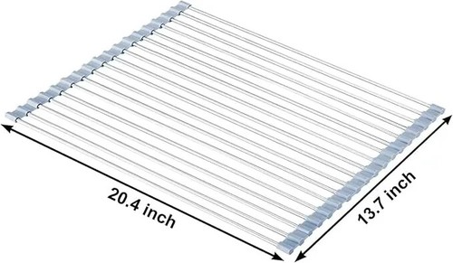 Over The Sink Dish Drying Rack, Roll Up, Stainless Steel, Foldable (See Details) - 第 10/14 張圖片