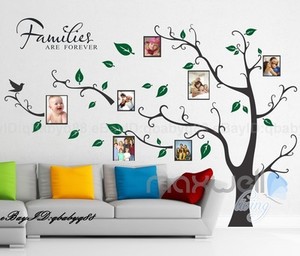 Family Tree Wall Decor family picture photo frame tree wall quote art stickers vinyl Family Tree Wall Decor family picture photo frame tree wall quote art stickers vinyl