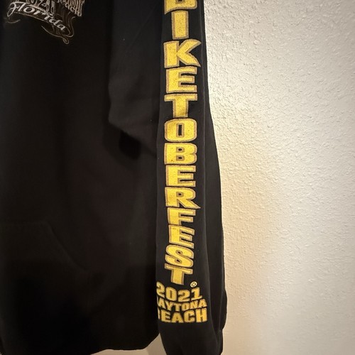Sudadera con Capucha Biketoberfest Daytona Beach 2021 XL Moto Motociclista Águila Tribal Negra LEER - Imagen 3 de 10