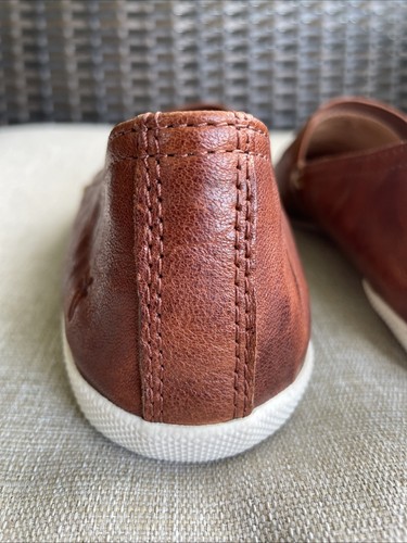 FRYE Melanie Damen Leder Slipper Sneaker Schuh Cognac Braun Flats Größe 7,5 - Bild 4 von 15