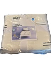 Twin/Twin Extra Long Satin Quilt White/Black - Room Essentials: Midweight