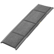 KFFKFF Folding Dog Ramp for Vehicles, 63" L x 17" W, Supports Medium  Large Dog