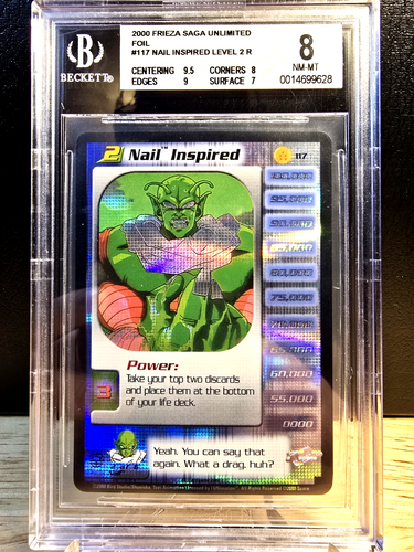 DBZ CCG DRAGON BALL Z NAIL INSPIRED LV2 #117 RARE FOIL BGS 8 NM-MT FRIEZA SAGA - Picture 1 of 2