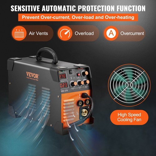 VEVOR Mig Welder Welding Machine 270A MIG MMA Lift-TIG 3 In 1 Welder Combo - Picture 6 of 12