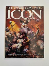 FRANK FRAZETTA - ICON: A RETROSPECTIVE BY GRANDMASTER OF FANTASTIC ART Book RARE