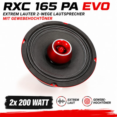 Audio System RXC 165 PA EVO 16,5cm 2-Wege Lautsprecher 400W PAAR extrem laut