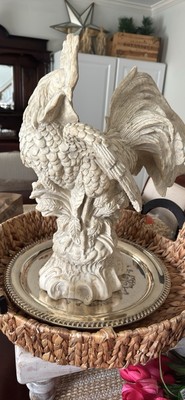 Vintage 19'' Tall Rustic Rooster~ Paint over Resin For Decor