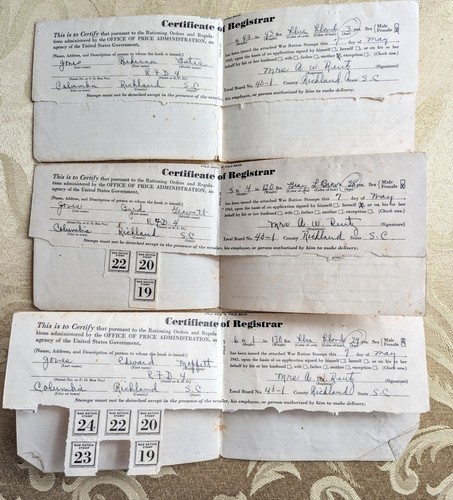 World War II Food Ration Books 1 & 2 and cover for Byrd Edward & Rebecca Jones - Picture 3 of 6