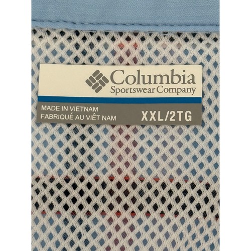 Camisa de pesca Columbia de manga corta a cuadros para hombre azul rosa negro talla XXL - Imagen 7 de 9