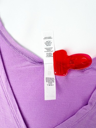 Aerie Offline Lavendel Lila Faux Wickel Langarm Crop Top Größe Small - Bild 6 von 6