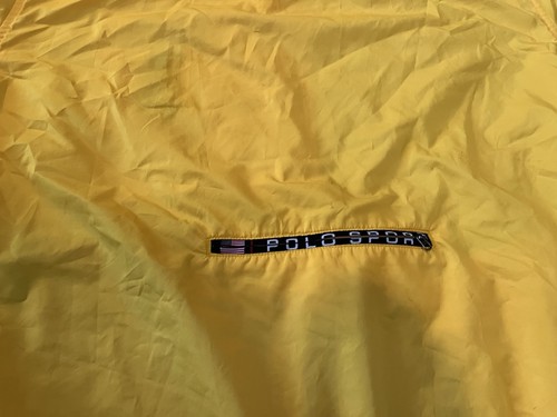 Vintage Ralph Lauren Polo Sport Windbreaker Yellow Men’s Large Back Pocket - Bild 4 von 5