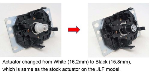 Sanwa New Joystick JLX2-TP-8YT-SK Black Ball color Video Game Arcade Parts - Bild 11 von 12