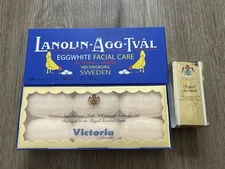 Victoria Lanolin-Agg-Tval Scandinavian Sweden Egg White Facial Bar Soap Set Of 6