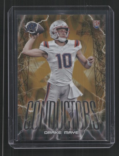 2024 Topps Resurgence #C-7 Drake Maye Conductors Gold Power Surge #/50