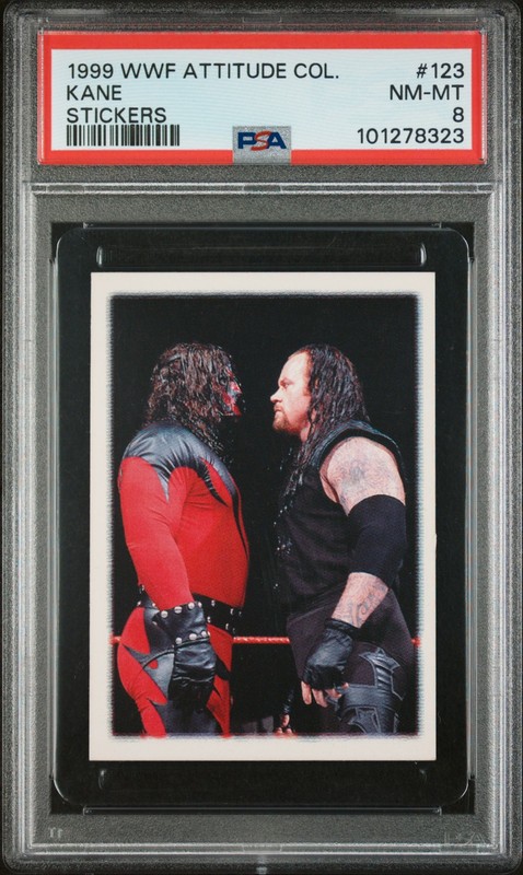 Kane Undertaker 1999 WWF Attitude Collection Sticker PSA NM-MT 8 Pop 1 None^ HOF