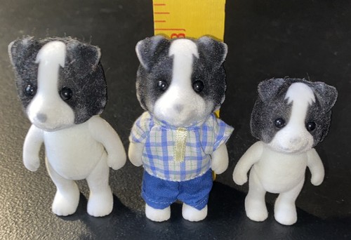 Sylvanian Families Border Collie Family Limited Edition Calico Critters Lot Of 3 - Picture 5 of 5