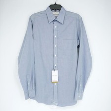 Roundtree  Yorke Gold Label Shirt 15.5"-35" SLIM Blue Non-Iron 100 Cotton NWT