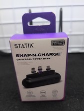 Statik Snap-N-Charge Universal Power Bank 3 Magentic Connectors 3200mAh Travel