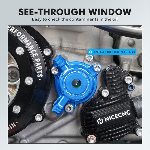 Oil Filter Cover Cap #5BE-13447-10-00 For Yamaha YFZ450X 10-11 YFZ450R 2009-2025 - Picture 3 of 8