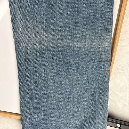 Jeans denim uomo vintage Levis 550 vestibilità rilassata taglia 36x32 blu pantaloni lavaggio USA - Foto 14 di 15