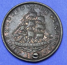 1841 Hard Times Token  HT-16  LOW-58  Beautiful - Webster Credit Currency