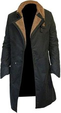 ADS Men's Officer K Ryan Gosling 2049 Blade Runner fur linning Trench coat