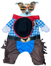 NEW Party Dog Cowboy Pet Costume, Dog Halloween Costume Western Funny SIZE L/XL