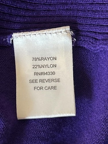 Takeout Womens Sweater Sz Large Purple Long Sleeve Fitted - Picture 5 of 6